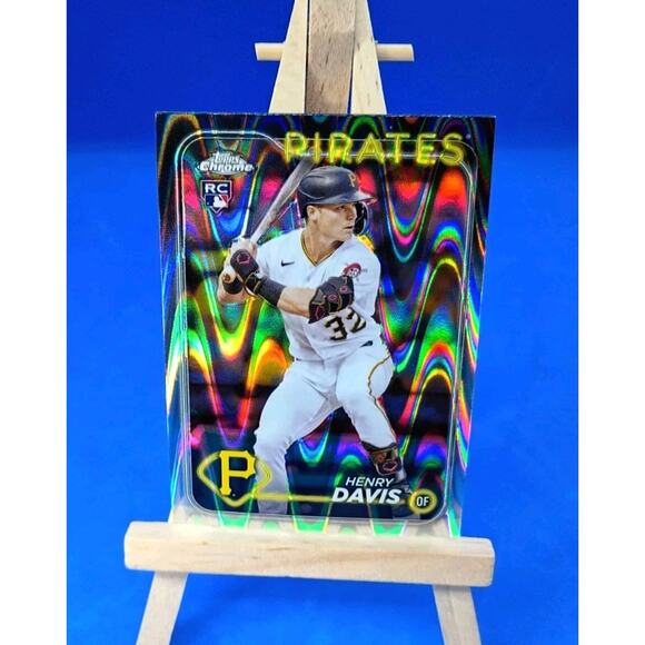 2024 Topps Chrome - Henry Davis #260 RayWave Refractor (RC) - Picture 2 of 6